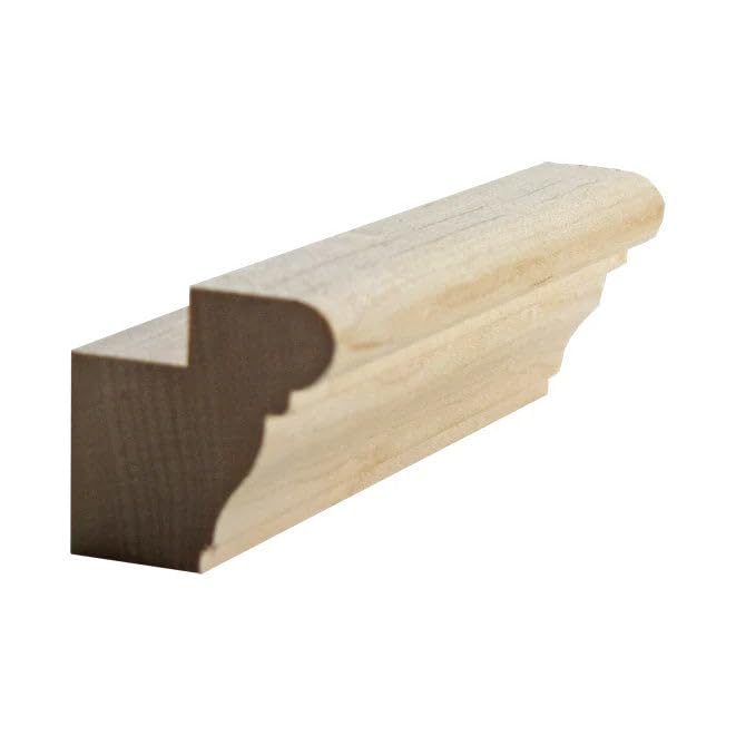 EWLR14 Kitchen Cabinet Light Rail Nose and Cove Ogea Moulding, 1-3/8" x 1-3/8", Poplar, 94" NewMouldings
