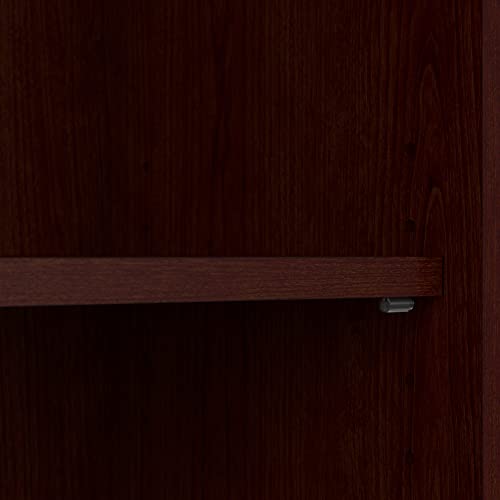 Bush Furniture Cabot Tall 5 Shelf Bookcase in Harvest Cherry - Stylish and Sturdy Storage Solution for Home and Office Bush Business Furniture