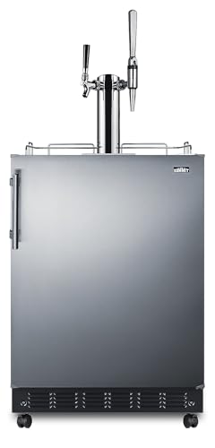 Summit 24" Nitro Cold Brew/Cold Brew Kegerator, Combination Dual Tap Kit, Stainless Steel- SBC7BRSCM2 Summit Appliance