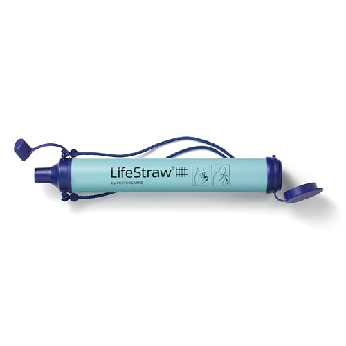 LifeStraw Personal Water Filter for Hiking, Camping, Travel, and Emergency Preparedness, 1 Pack, Blue LifeStraw