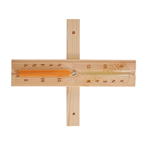 amocane Sauna 15 Minute Hourglass Sand Timer, Sauna Accessories Wooden Rotatable Timer for Infrared & Steam & Barrel Sauna (Hemlock Wood) amocane