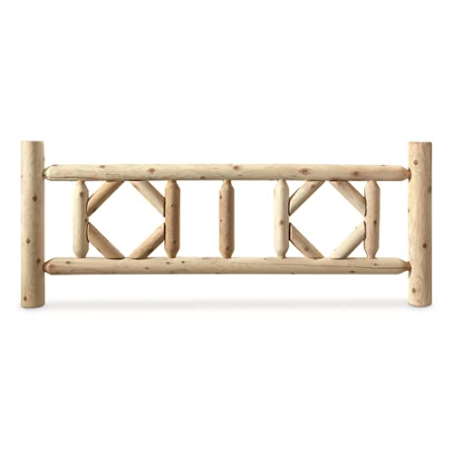 Rustic Diamond Cedar Log King Bed Frame by CASTLECREEK CASTLECREEK