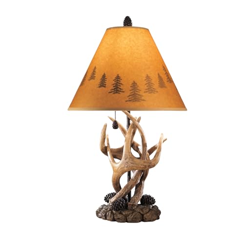 Signature Design by Ashley Derek Rustic Cabin Antler Lamp Set, 2 Count, Brown Signature Design by Ashley