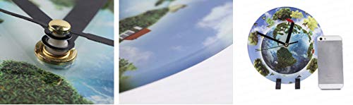 POVOKICI US Stock, 20PCS Sublimation Blank Glass Photo Frame with Glossy Round Clock POVOKICI