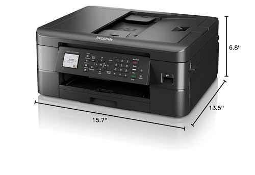 Brother MFC-J1010DW Wireless Color Inkjet All-in-One Printer with Mobile Device and Duplex Printing, Refresh Subscription and Amazon Dash Replenishment Ready (Renewed Premium) Brother