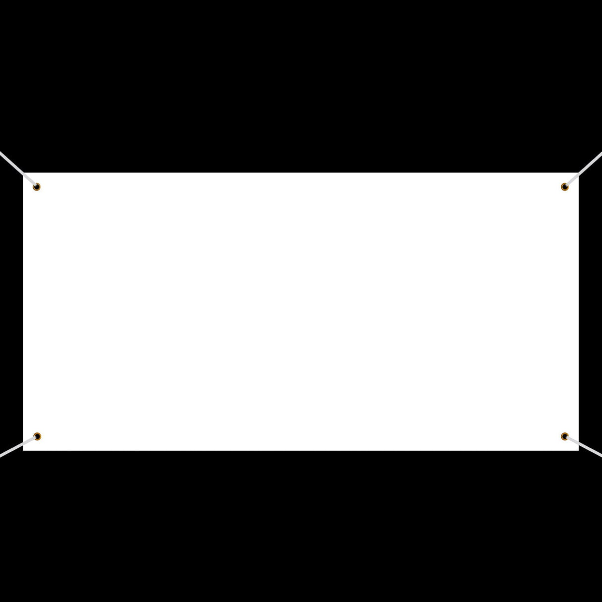 Large Banners and Signs Blank Banner Polyester Oxford Cloth Sublimation Banner with Hanging Rope for Indoor Wall Outdoor Easy Hang Signs DIY Banner Signs for Business Office (White,2 x 4 Feet) Zonon