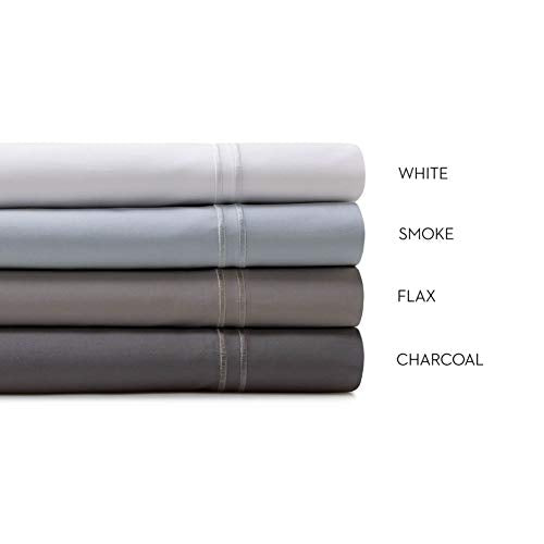 MALOUF Supima Premium Cotton Sheets-100 Percent American Grown Long Staple-Sateen Weave-Extra Deep Pockets-Single Ply-600 Thread Count-King-Charcoal, King MALOUF