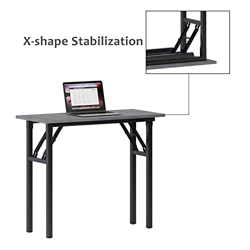 Need Small Desk 31 1/2" No Assembly Foldable Writing Table,Sturdy and Heavy Duty Folding Computer Desks for Small Space/Home Office/Dormitory AC5LB(80 * 40) Need