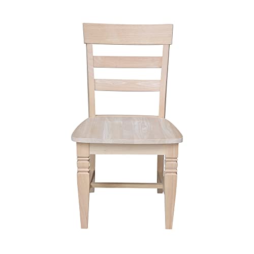 International Concepts Java Chair with Solid Wood Seat, Unfinished IC International Concepts