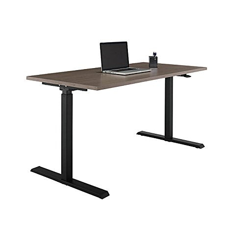 Realspace® Magellan 60" W Pneumatic Height-Adjustable Standing Desk, Gray Realspace