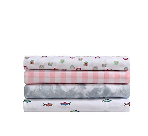 Eddie Bauer Kids - Twin XL Sheets, Stain-Resistant Toddler Bedding with Matching Sham(s), Super Soft, Ideal Pink Room Essentials (Poppy Plaid Pink, Twin XL) Eddie Bauer