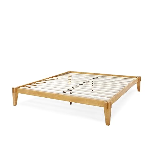 Bme Chalipa 14” King Platform Bed Frame - Modern Wood Design with Slat Support and Ample Storage Bme