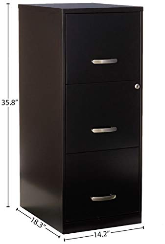 Lorell SOHO 18" 3-Drawer Vertical File Lorell