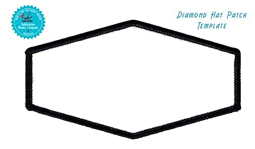 Sublimation Blanks 10 pcs! Diamond Hat Patch Sublimation Blank with Black Trim 100 Polyester, white, 4x2.5 Sublimation Blanks Company