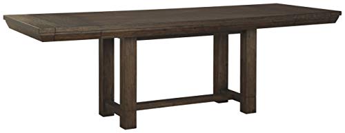 Signature Design by Ashley Dellbeck Casual Rectangular Dining Extension Table, Seats up to 8, Dark Brown Signature Design by Ashley
