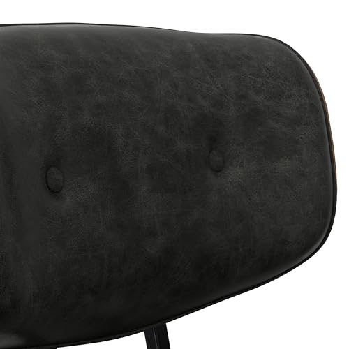 SIMPLIHOME Dax 22 Inch Wide Swivel Adjustable Executive Computer Bentwood Office Chair in Distressed Slate Grey, for The Office and Study Room SIMPLIHOME