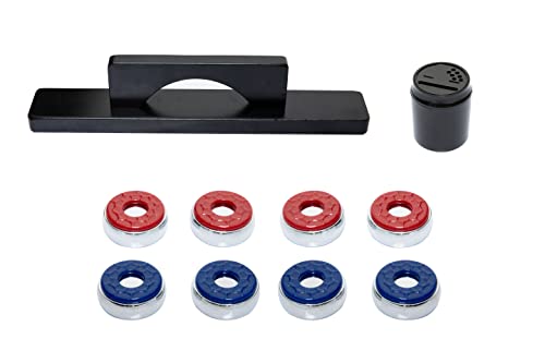 Hathaway Daulton 9-ft Shuffleboard Table for Family Game Rooms with Padded Sidewalls, Legs Levelers, 8 Pucks, Table Brush and Wax, White Oak Finish Hathaway