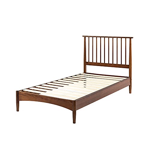 ZINUS Linda Mid Century Wood Platform Bed Frame, Solid Wood Foundation, Wood Slat Support, No Box Spring Needed, Easy Assembly, Twin Zinus