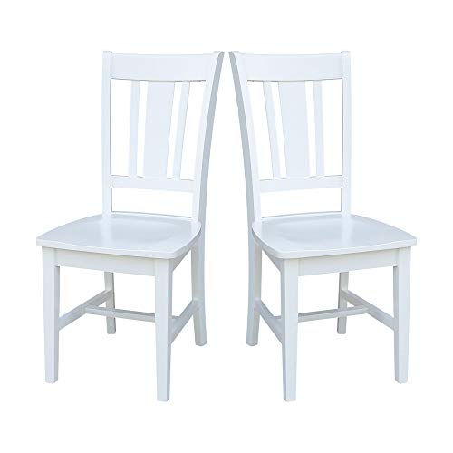 International Concepts Set of Two San Remo Splatback Dining Chairs, White IC International Concepts