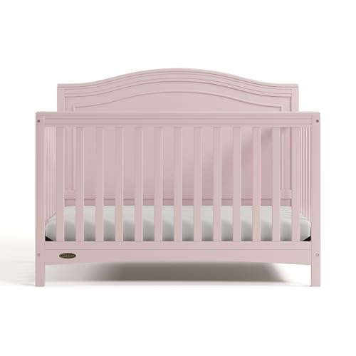 Graco Paris 4-in-1 Convertible Crib – GREENGUARD Gold Certified, Converts to Toddler Bed and Daybed, Fits Standard Full-Size Crib Mattress, Adjustable Mattress Support Base (Blush)