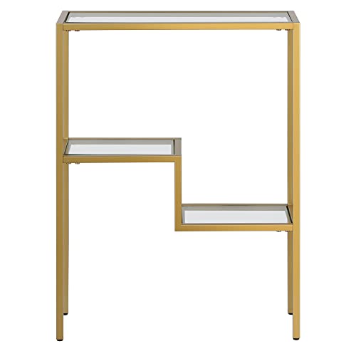 Henn&Hart 22" Wide Rectangular Console Table in Brass, Entryway Table, Accent Table for Living Room, Hallway Henn&Hart