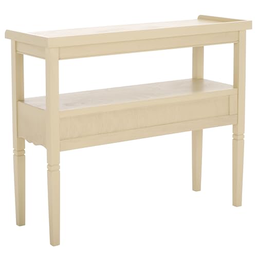 SAFAVIEH Home Collection Araminta Sand 2 Lower Drawer Console Table for Entryway, Living Room, Foyer SAFAVIEH