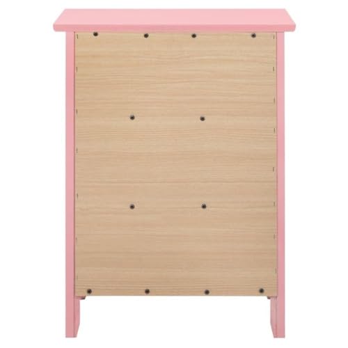 Glory Furniture Daniel 3 Drawer Nightstand in Pink Glory Furniture