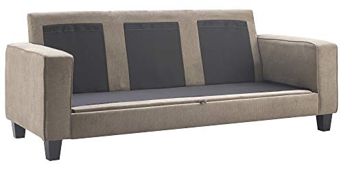 Serta Palisades Storage 1 Modern Design, Track Arms, Foam-Filled Cushions, Easy-to-Clean Fabric Upholstery, 77" Sofa, Soft Beige Serta
