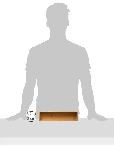 Lipper International 8382 Bamboo Wood Stacking Drawer Organizer Box, 12" x 3" Lipper International