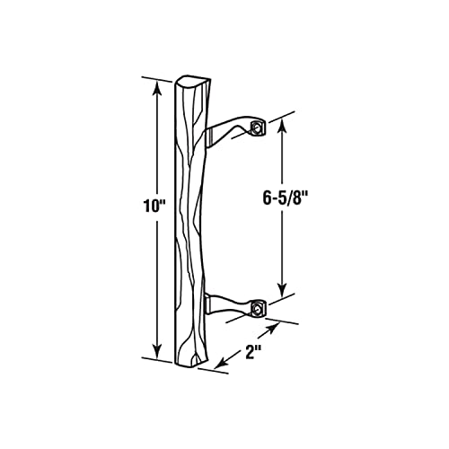Prime-Line C 1192 6-5/8 In. Sliding Door Wood Pull Black Painted Brackets (Single Pack) PRIME-LINE