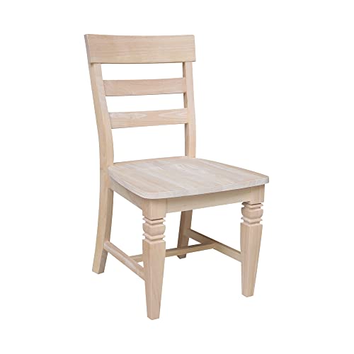 International Concepts Java Chair with Solid Wood Seat, Unfinished IC International Concepts