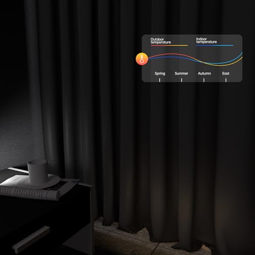 hoeflife Room Divider Curtains Blackout Floor to Ceiling Curtain with Hook Wall Mount Sliding Door Curtains Ceiling Mount Extra Wide Curtain Wall Divider for Room Separation (Black, W100 x H84 Inch) hoeflife