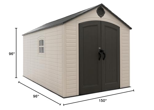 Lifetime Outdoor Storage Shed, 8 x 12.5 Foot Lifetime