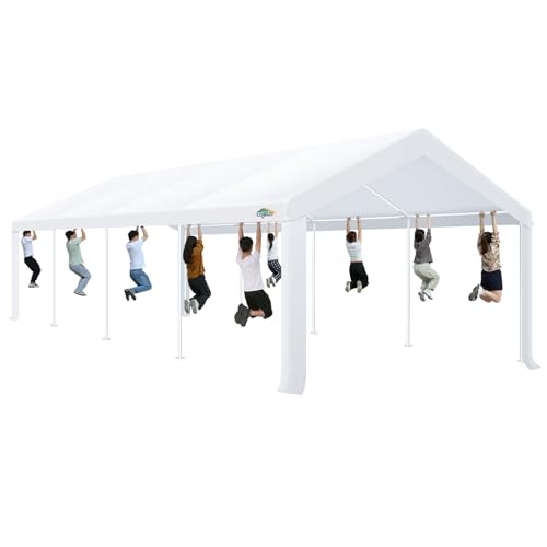 COBIZI 10x30 Party Tent Heavy Duty, Large Outdoor Event Tents for Parties with 8 Sidewalls & Built-in Sandbags,Waterproof Wedding Canopy Gazebo Commercial Tent for Carport,Camping,Patio,Windproof COBIZI