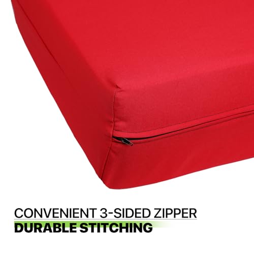 Magshion Futon Cover Armless Couch Cover Sofa Cover Furniture Protector Twin Size 39"x75"x6" Red Magshion