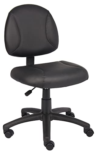 Boss Office Products Posture Task Chair Without Arms in Black, Low-Back (B305) Boss Office Products