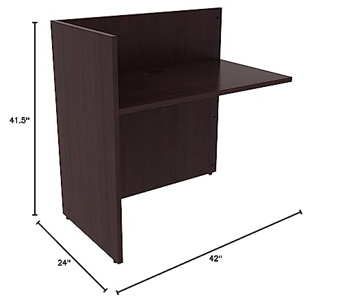 Lorell LLR18309 42 in. Laminate Contemporary Reception Desk Espresso Lorell