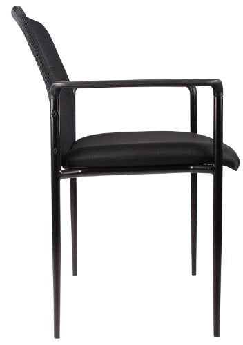 Boss Office Products Stackable Mesh Guest Chair in Black, 250 (B6909-BK)