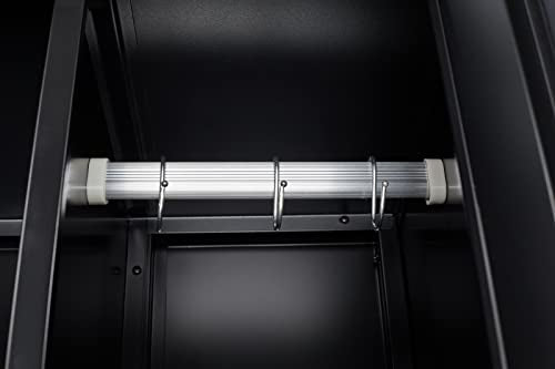 Generic Metal Locker Storage Cabinets, 72” Black Tall Steel Locker, Lockable Doors for Home, Garage. Garden OM566 WoodArtSupply