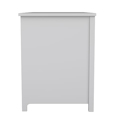 Martha Stewart Hutton Shaker Style Home Office Desk with Storage in Gray with Brushed Nickel Hardware Martha Stewart