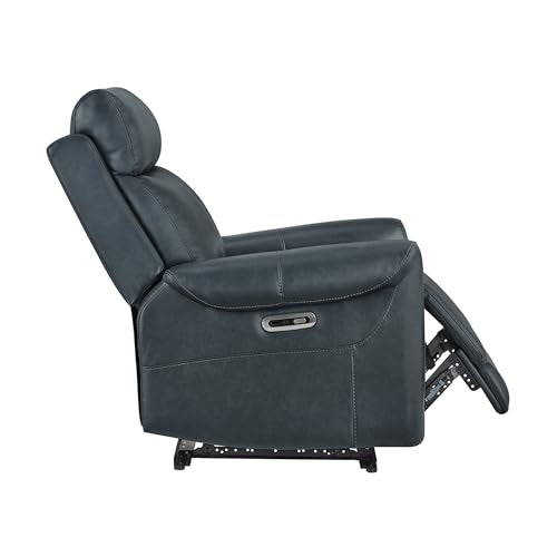 KISLOT Leather Recliner Chair for Adults Wall Hugger RV Recliner with USB Charging Ports Electric Power Reclining Sofa for Living Room Home Theater Seating Bedroom