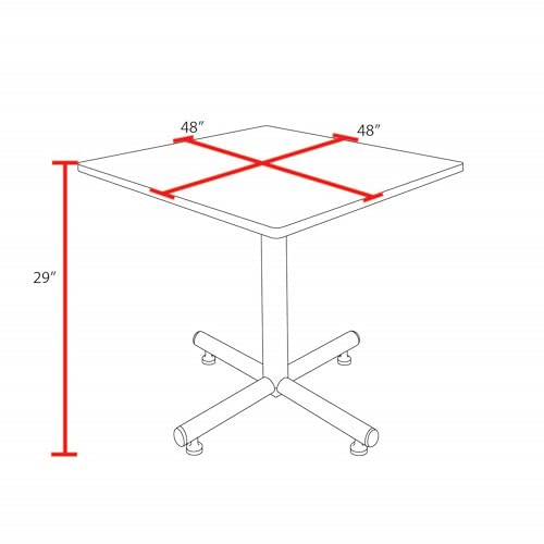 Regency Kobe 42-Inch Round Breakroom Table, Grey Regency Seating