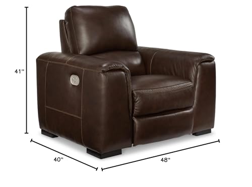 Signature Design by Ashley Alessandro Modern Power Recliner with Adjustable Headrest, Dark Brown Signature Design by Ashley