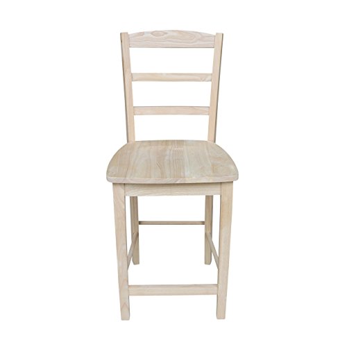 International Concepts 24-Inch Madrid Counter Stool, Unfinished IC International Concepts