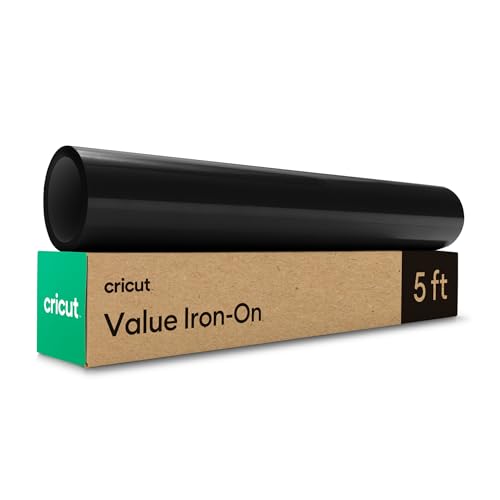 Cricut® Value Iron-On, Black (12 in x 5 ft)- HTV Heat Transfer Vinyl Cricut