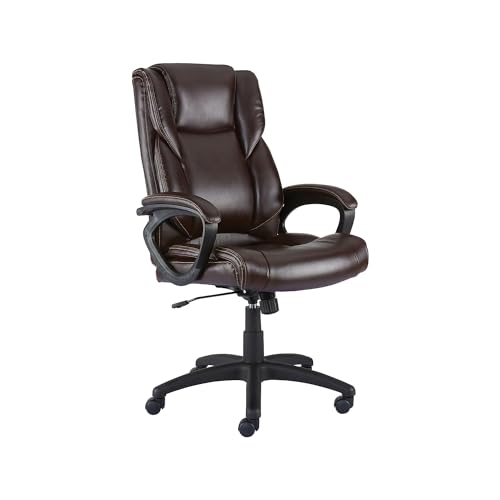 STAPLES 2554454 Kelburne Luxura Office Chair Brown STAPLES