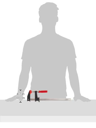 Bessey Clutch Style Bar Clamps - 12 In 600 lb - GSCC2.512- Woodworking Clamps with Ergonomic Handle, Non-Marring Pads, Durable Cast-Iron Jaws & Serrated Rail for Carpentry & Cabinetry Bessey