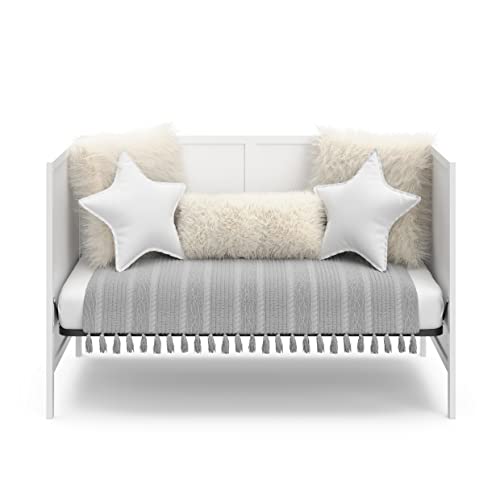 Graco Theo 3-in-1 Convertible Crib (White) - GREENGUARD Gold Certified, Converts to Toddler Bed & Daybed, Fits Standard Full-Size Crib Mattress, 4 Adjustable Mattress Heights Graco