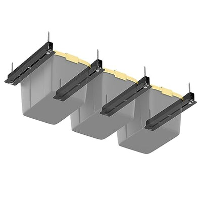 WALMANN Overhead Tote Storage Rail System, Garage Ceiling Bin Storage Rack Heavy Duty Adjustable Tote Slide Garage Storage System(for 3 Bins, Bins are not included)