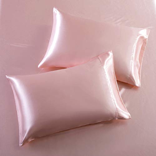 SiinvdaBZX 3Pcs Twin XL Sheets Set, Blush Pink Silky Satin Sheets Twin XL Bedding Set Ultra-Soft Extra Long Bed Sheets for College Dorm SiinvdaBZX